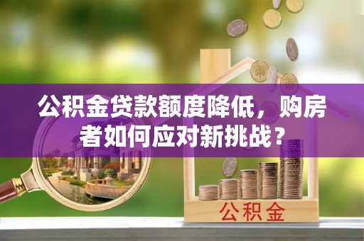 上虞公积金贷款额度降低，购房者如何应对新挑战？