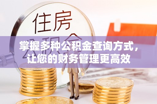 上虞掌握多种公积金查询方式，让您的财务管理更高效