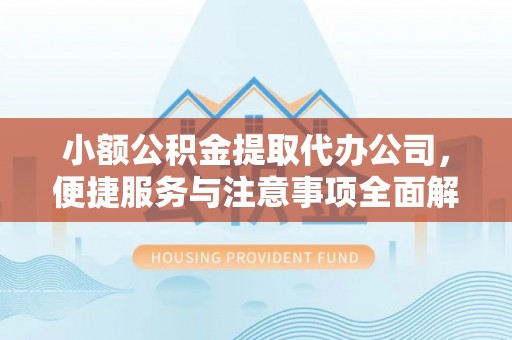 上虞小额公积金提取代办公司，便捷服务与注意事项全面解析