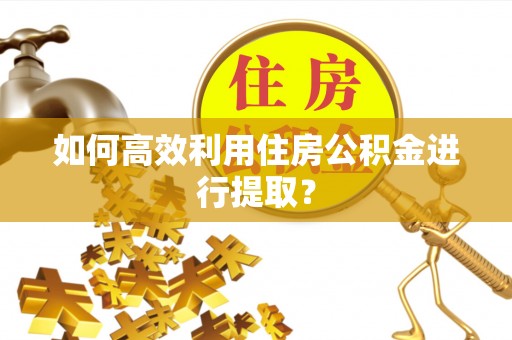 上虞如何高效利用住房公积金进行提取？